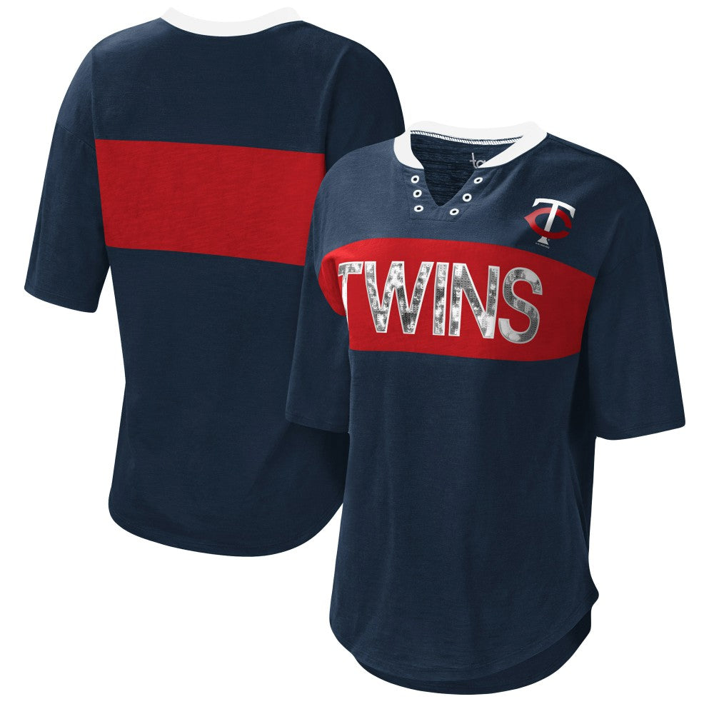 Minnesota Twins Touch Women's Lead Off Notch Neck T-Shirt Sale