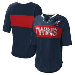 Minnesota Twins Touch Women's Lead Off Notch Neck T-Shirt Sale