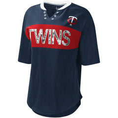 Minnesota Twins Touch Women's Lead Off Notch Neck T-Shirt Sale