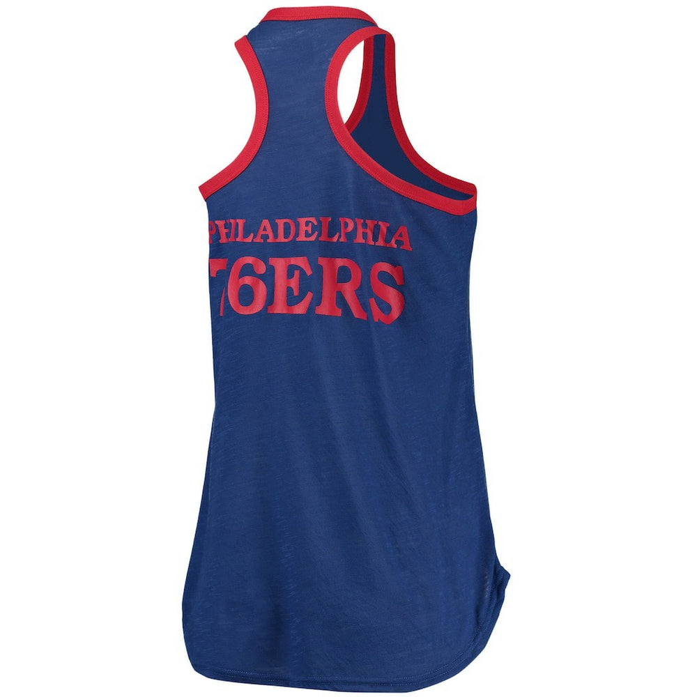 NBA - Philadelphia 76ers G-III Sports by Carl Banks Women's Showdown Scoop-Neck Racerback Tank Top - Royal