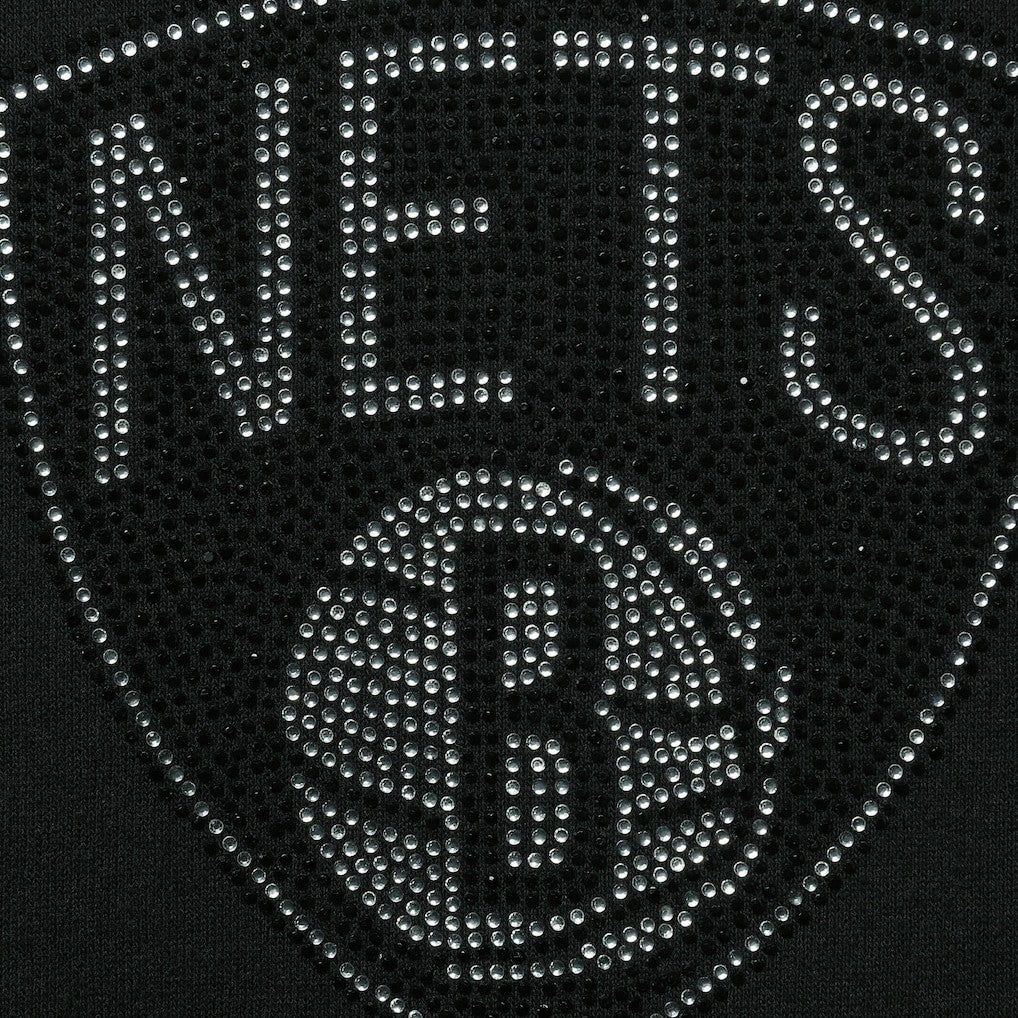NBA - Brooklyn Nets DKNY Sport Women's Carrie Rhinestone Pullover Sweatshirt - Black