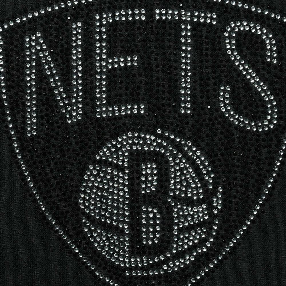 NBA - Brooklyn Nets DKNY Sport Women's Carrie Rhinestone Pullover Sweatshirt - Black
