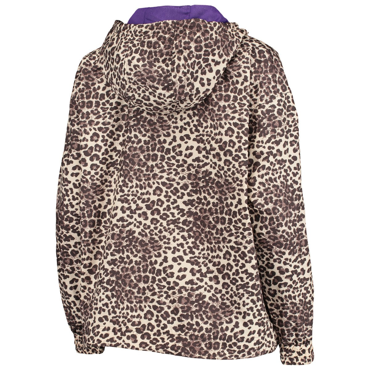 NBA - Los Angeles Lakers DKNY Sport Women's Gabriella Windbreaker Half-Zip Hoodie - Leopard