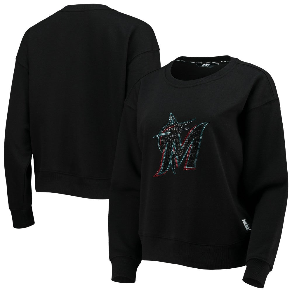 Miami Marlins DKNY Sport Women's Carrie Pullover Sweatshirt for sale