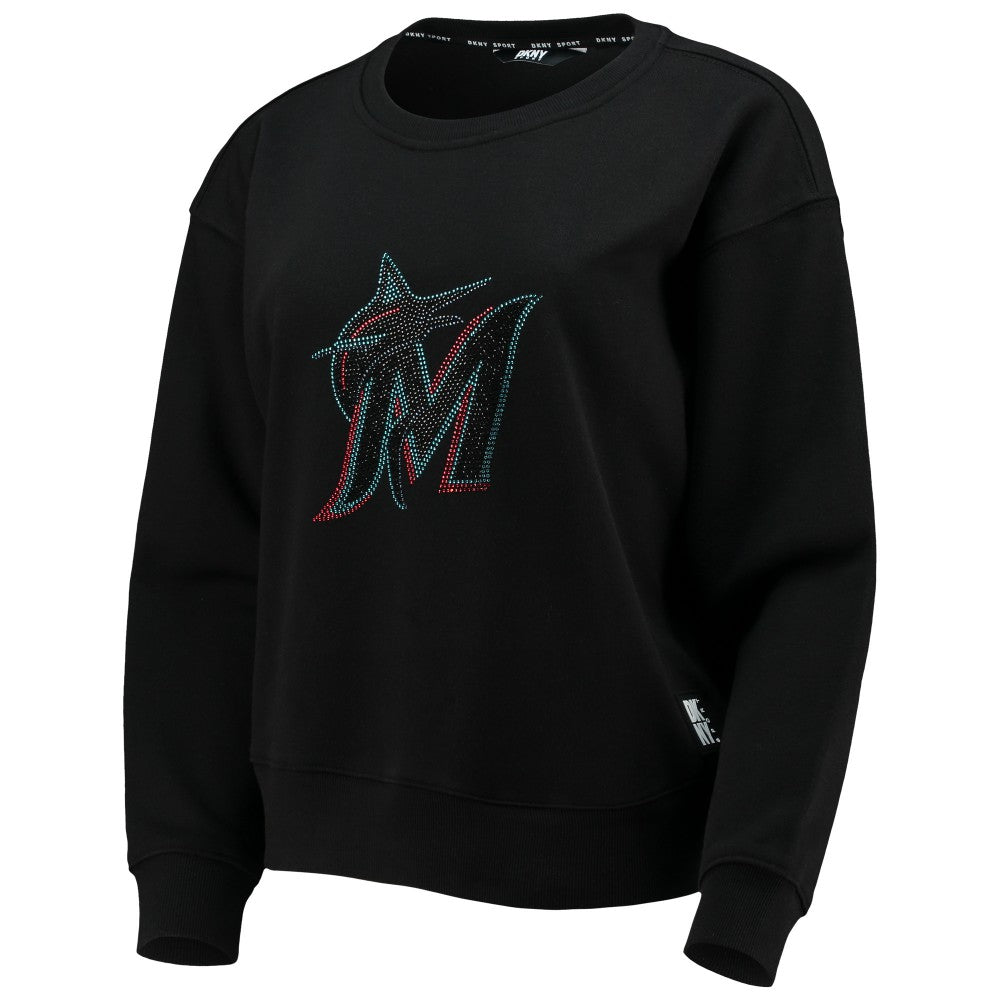 Miami Marlins DKNY Sport Women's Carrie Pullover Sweatshirt for sale