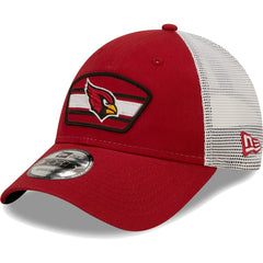 Arizona Cardinals New Era Logo Patch Trucker 9FORTY Snapback Hat Cardinal/White - NFL