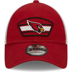 Arizona Cardinals New Era Logo Patch Trucker 9FORTY Snapback Hat Cardinal/White - NFL