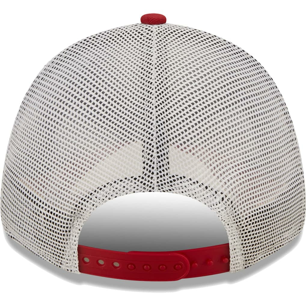 Arizona Cardinals New Era Logo Patch Trucker 9FORTY Snapback Hat Cardinal/White - NFL
