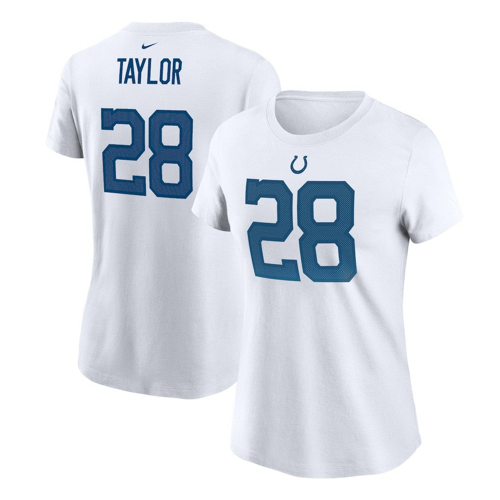 Jonathan Taylor Indianapolis Colts Women's Name & Number T-Shirt White - Nike