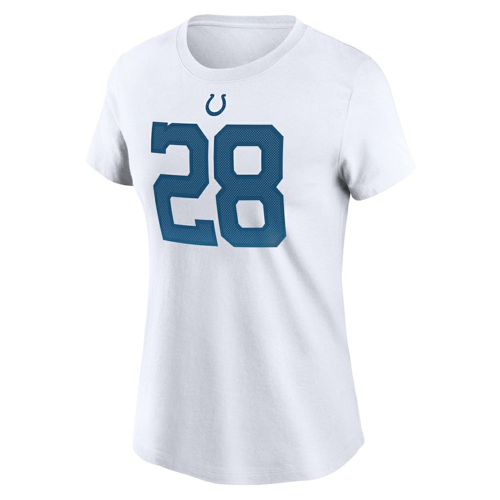 Jonathan Taylor Indianapolis Colts Women's Name & Number T-Shirt White - Nike