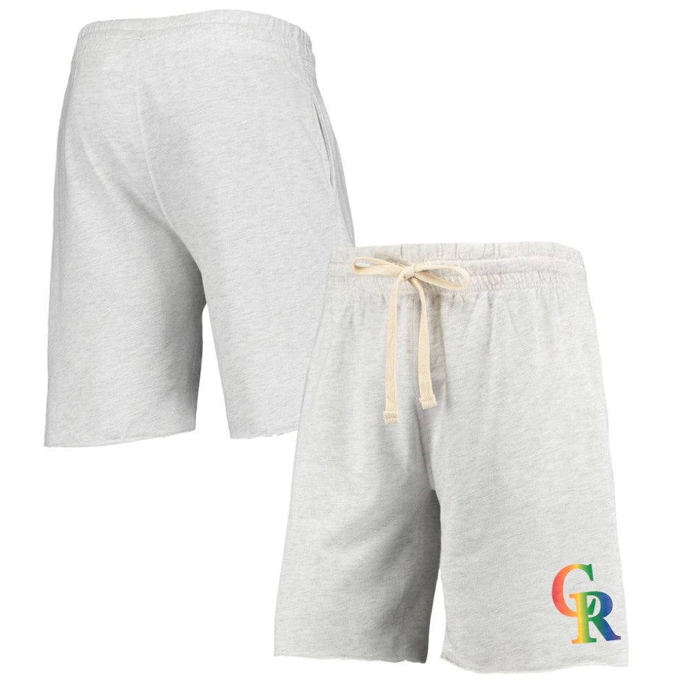 Colorado Rockies Concepts Sport Mainstream Logo Terry Tri-Blend Shorts Online