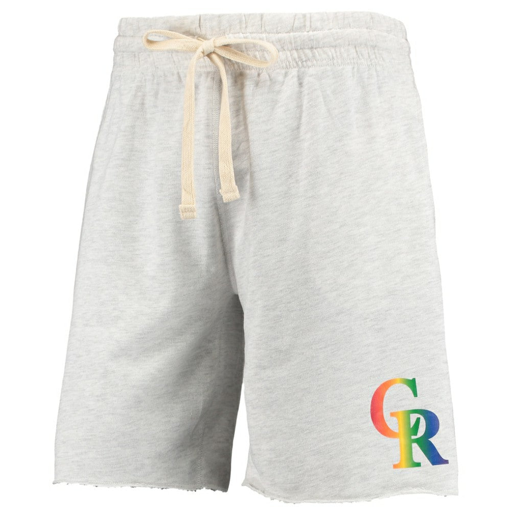 Colorado Rockies Concepts Sport Mainstream Logo Terry Tri-Blend Shorts Online