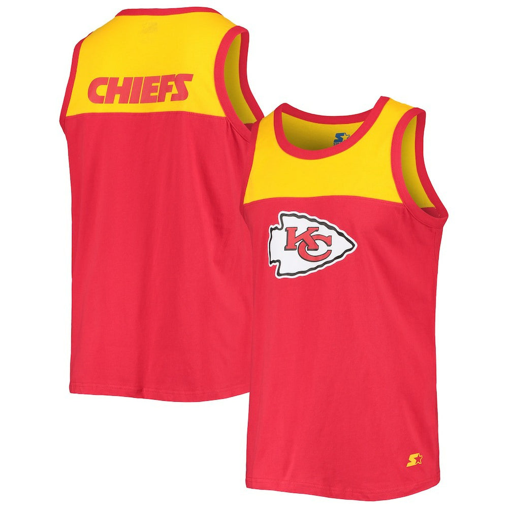 Kansas City Chiefs Starter Team Touchdown Fashion Tank Top Red/Gold - NFL