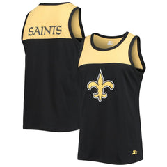 New Orleans Saints Starter Team Touchdown Fashion Tank Top Black/Gold - NFL