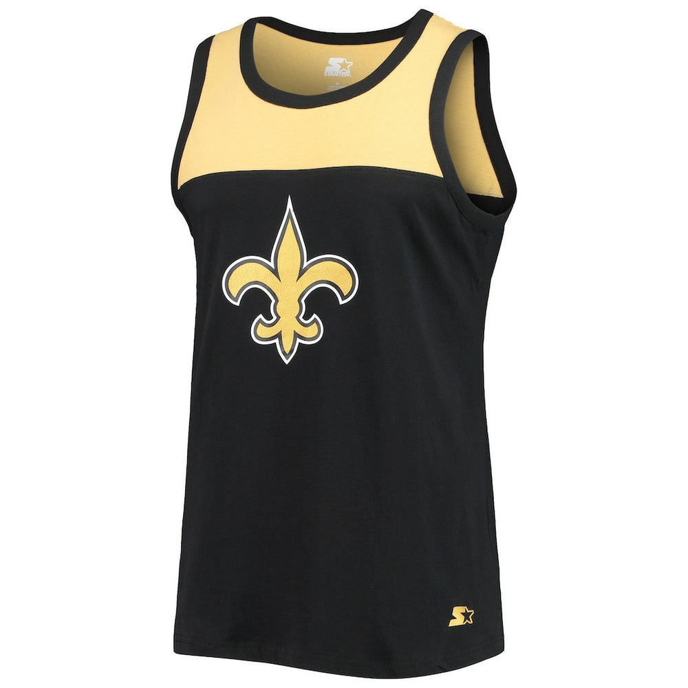New Orleans Saints Starter Team Touchdown Fashion Tank Top Black/Gold - NFL