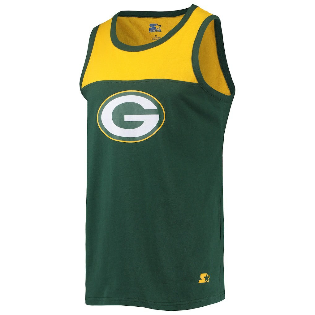 Green Bay Packers Starter Team Touchdown Fashion Tank Top Green/Gold - NFL