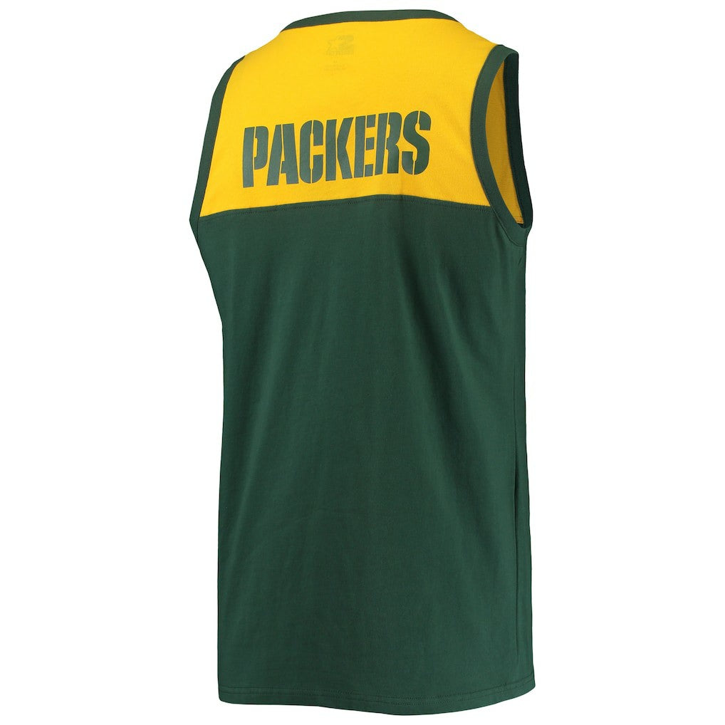 Green Bay Packers Starter Team Touchdown Fashion Tank Top Green/Gold - NFL