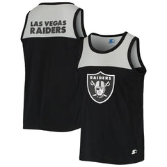 Las Vegas Raiders Starter Team Touchdown Fashion Tank Top Black/Silver - NFL