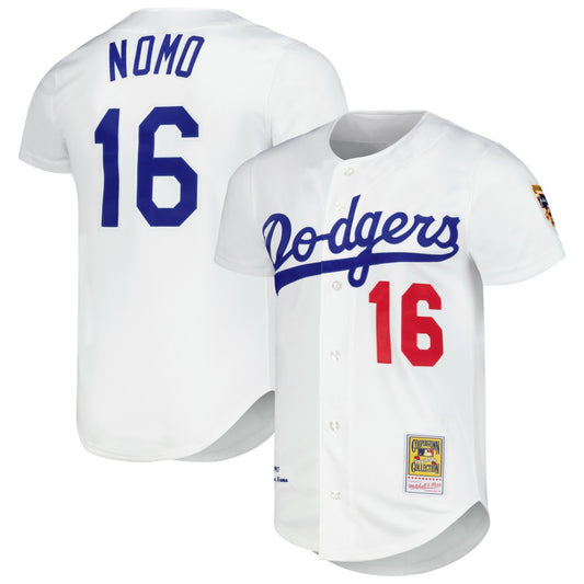 Hideo Nomo Los Angeles Dodgers Mitchell & Ness Cooperstown Collection Authentic Jersey - White | MLB Jerseys