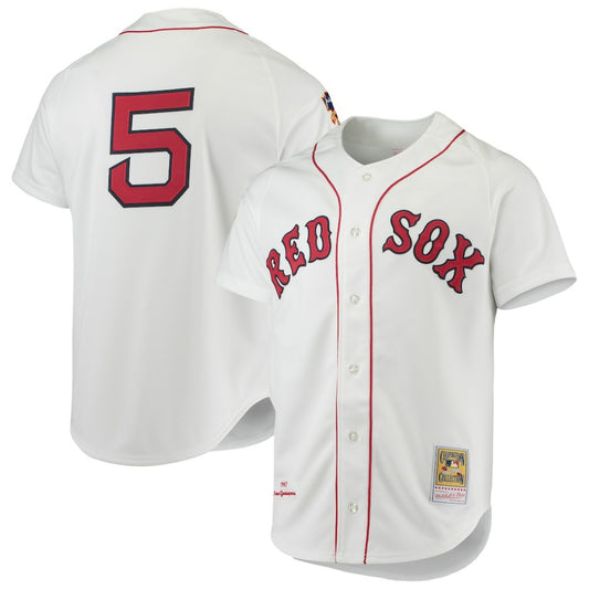 Nomar Garciaparra Boston Red Sox Mitchell & Ness 1997 Cooperstown Collection Authentic Jersey - White | MLB Jerseys