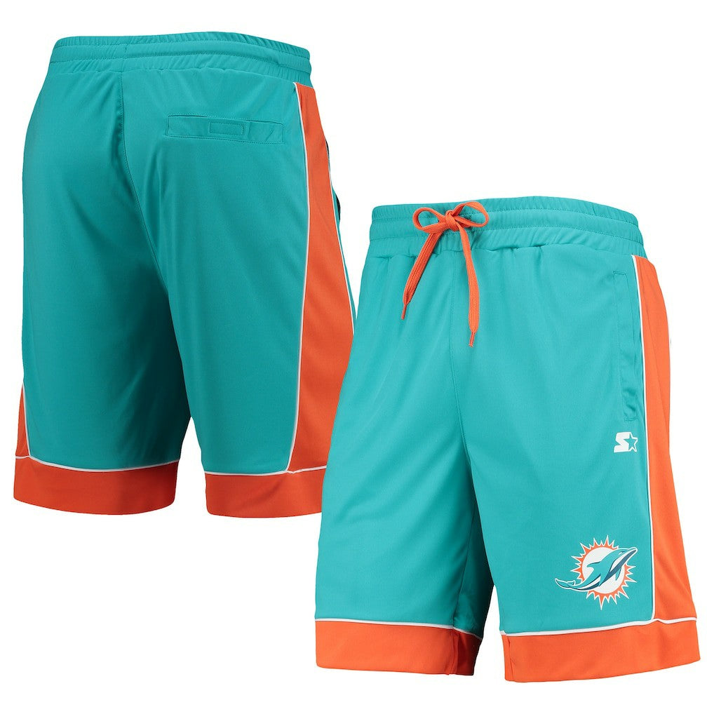 Miami Dolphins Starter Fan Favorite Fashion Shorts Aqua/Orange - NFL