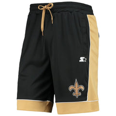 New Orleans Saints Starter Fan Favorite Fashion Shorts Black/Gold - NFL
