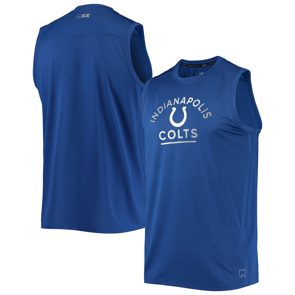 Indianapolis Colts MSX by Michael Strahan Rebound Tank Top Royal - NFL