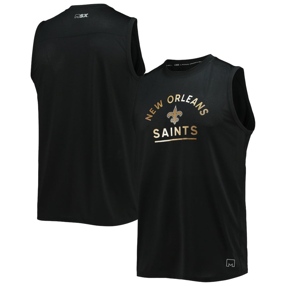 New Orleans Saints MSX by Michael Strahan Rebound Tank Top Black - NFL