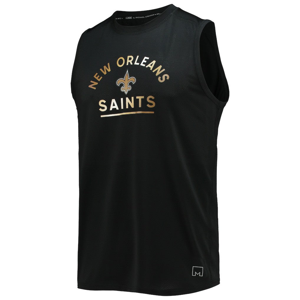 New Orleans Saints MSX by Michael Strahan Rebound Tank Top Black - NFL