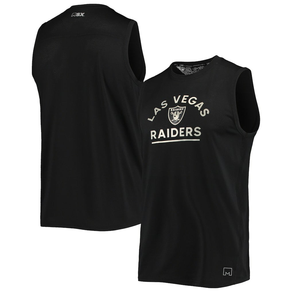 Las Vegas Raiders MSX by Michael Strahan Rebound Tank Top Black - NFL
