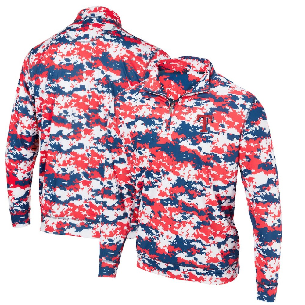 Texas Rangers Digital Camo Performance Quarter-Zip Pullover Jacket Sale