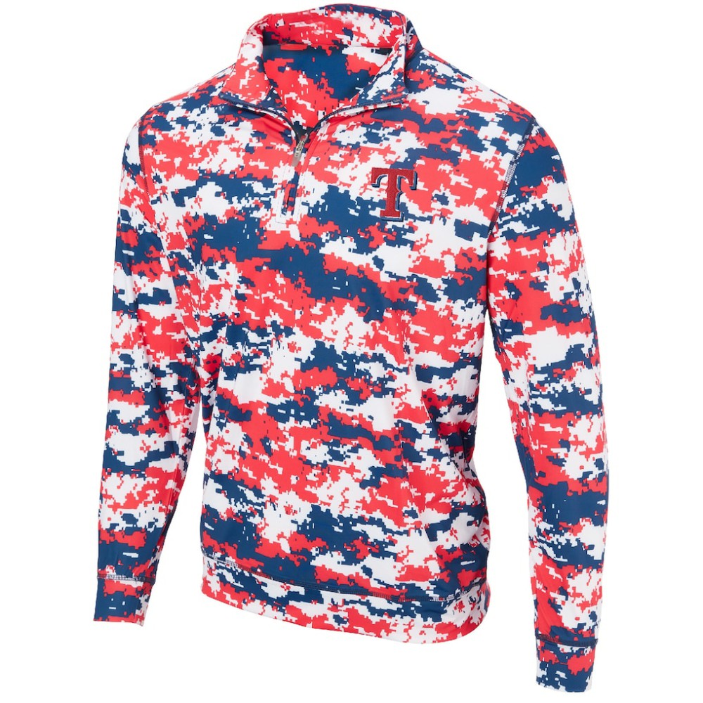 Texas Rangers Digital Camo Performance Quarter-Zip Pullover Jacket Sale