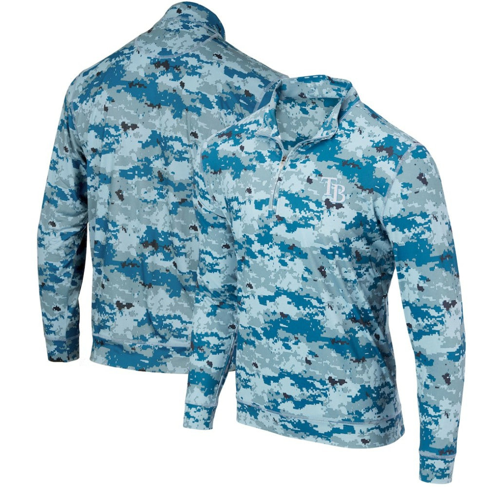 Tampa Bay Rays Digital Camo Performance Quarter-Zip Pullover Jacket Sale