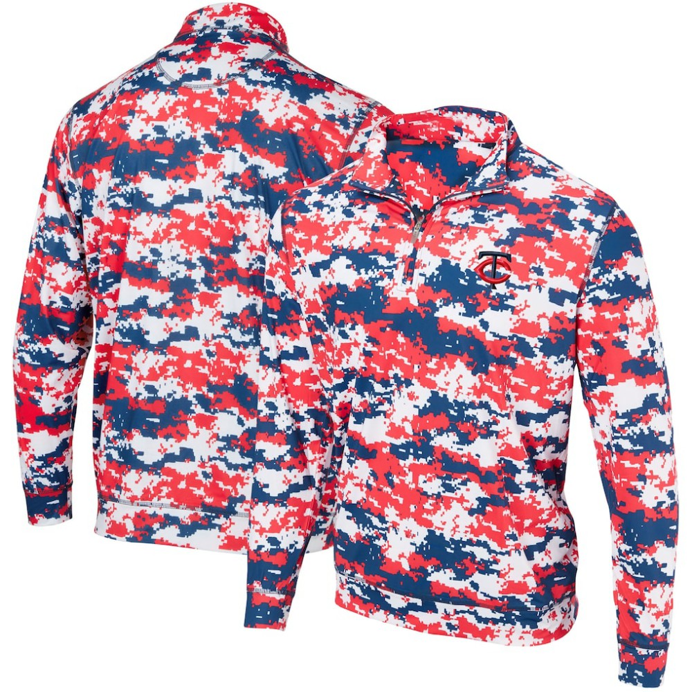 Minnesota Twins Digital Camo Performance Quarter-Zip Pullover Jacket Clearance