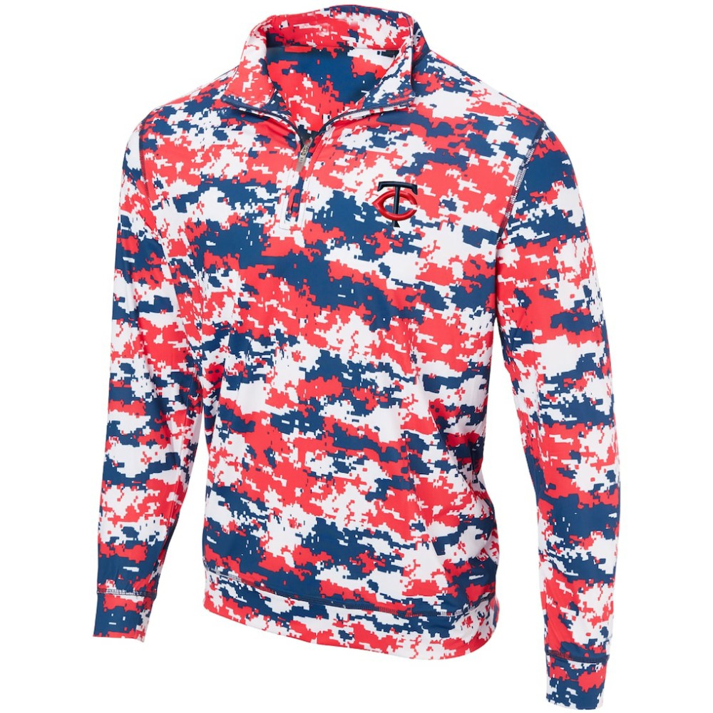 Minnesota Twins Digital Camo Performance Quarter-Zip Pullover Jacket Clearance