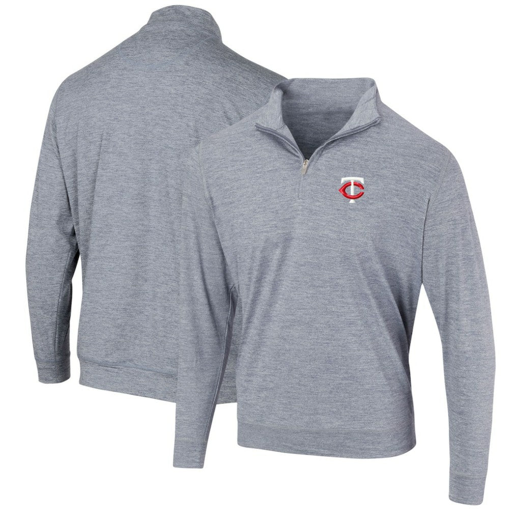 Minnesota Twins Peached Marled Yarn Quarter-Zip Pullover Jacket Online