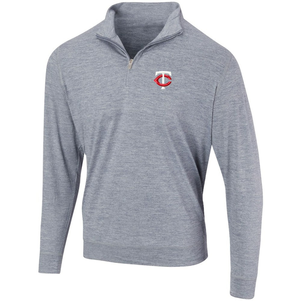 Minnesota Twins Peached Marled Yarn Quarter-Zip Pullover Jacket Online