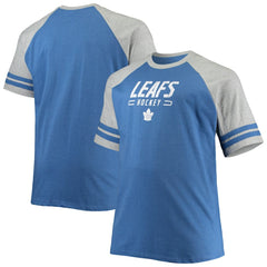 Toronto Maple Leafs - Big & Tall Raglan T-Shirt Heathered Blue