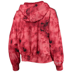 Mitchell & Ness - Chicago Bulls Women's Galaxy Sublimated Windbreaker Pullover Full-Zip Hoodie - Red