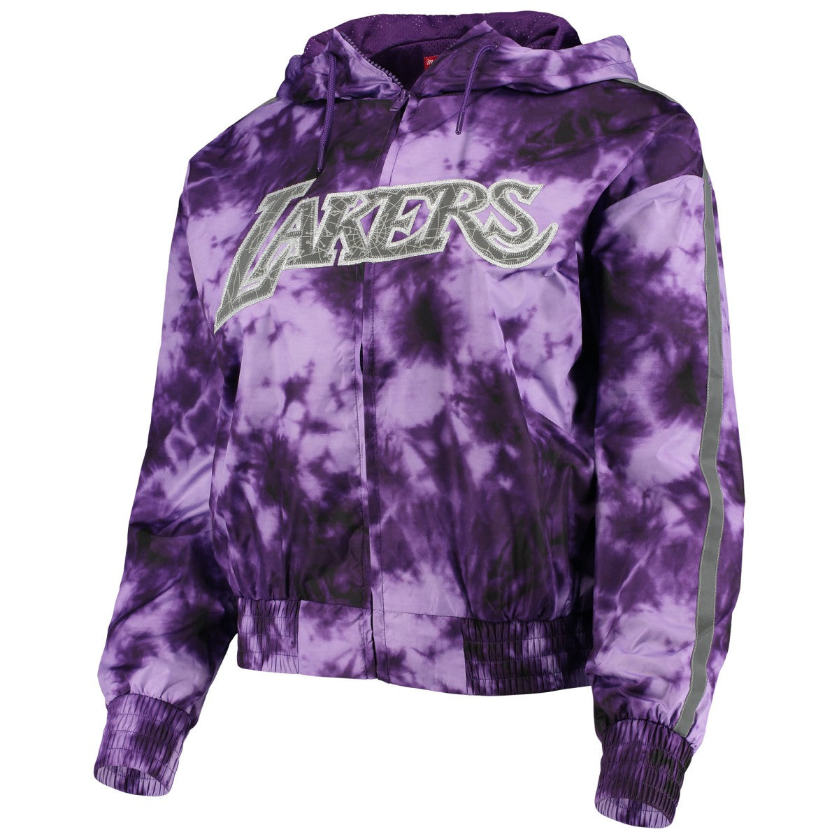 Mitchell & Ness - Los Angeles Lakers Women's Galaxy Sublimated Windbreaker Pullover Full-Zip Hoodie - Purple