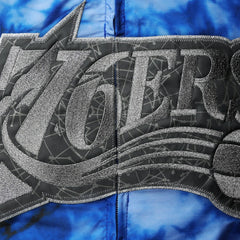 Mitchell & Ness - Philadelphia 76ers Women's Galaxy Sublimated Windbreaker Pullover Full-Zip Hoodie - Royal