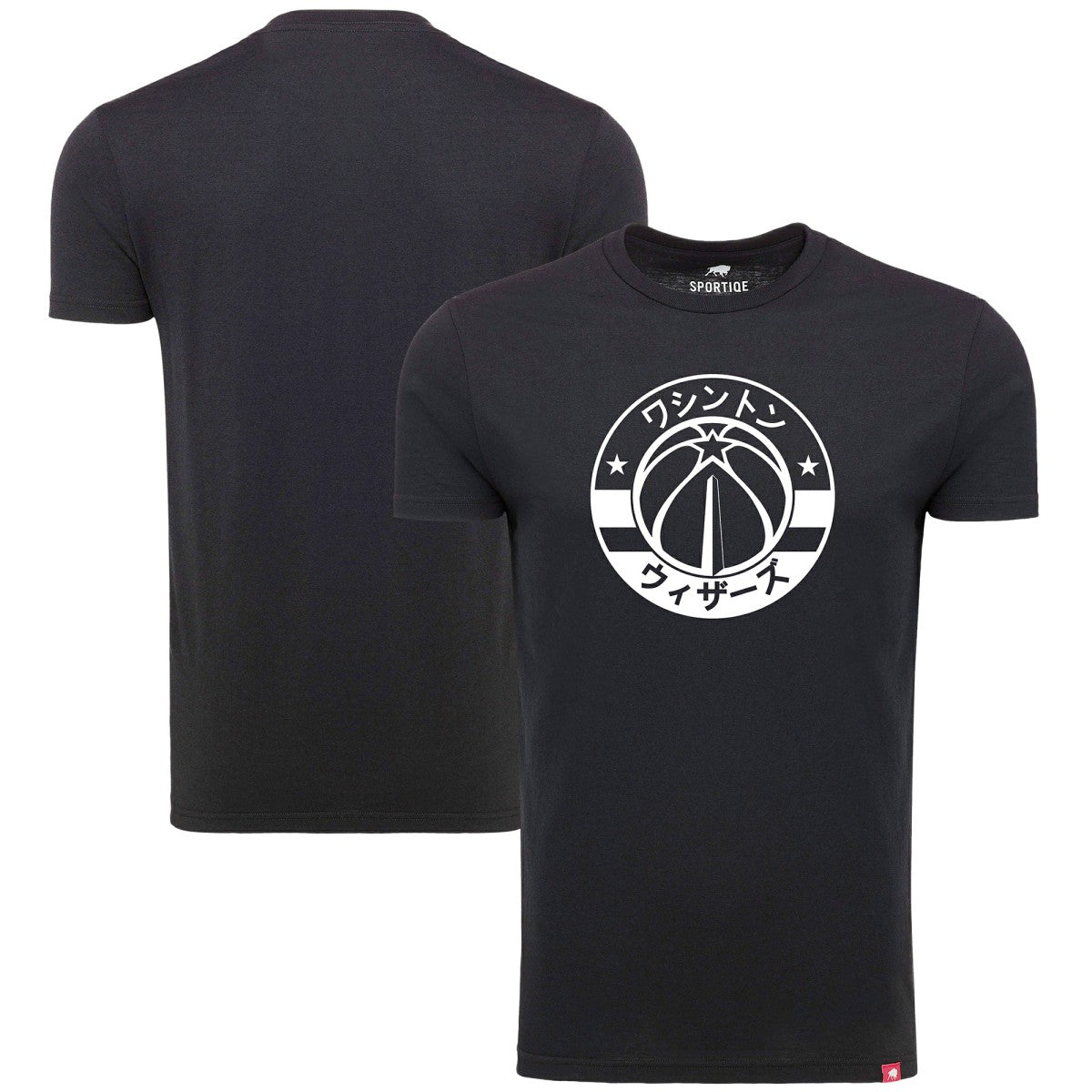 NBA - Washington Wizards Sportiqe Japanese Language Comfy Tri-Blend T-Shirt - Black