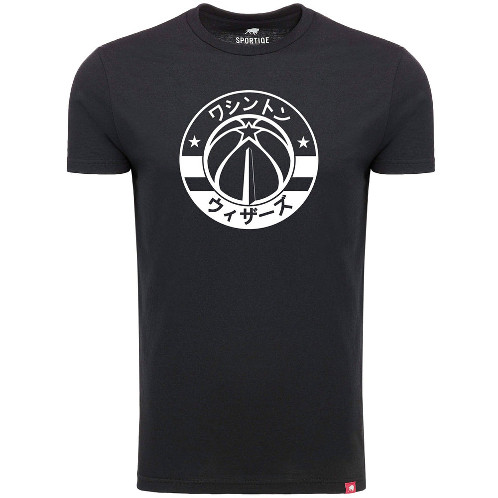 NBA - Washington Wizards Sportiqe Japanese Language Comfy Tri-Blend T-Shirt - Black