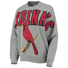 St. Louis Cardinals Mitchell & Ness Women's Cooperstown Collection Logo Lightweight Pullover Sweatshirt Online