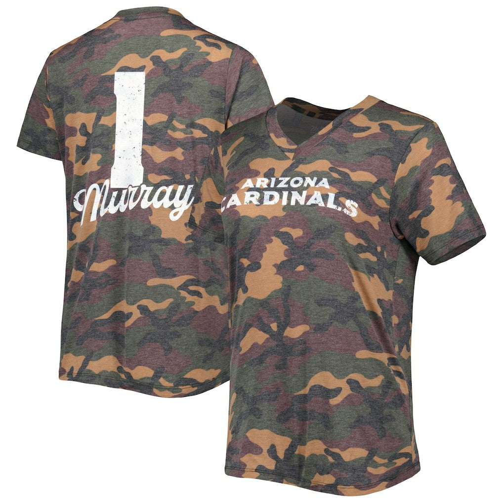 Kyler Murray Arizona Cardinals Majestic Threads Women's Name & Number V-Neck Tri-Blend T-Shirt Camo - NFL