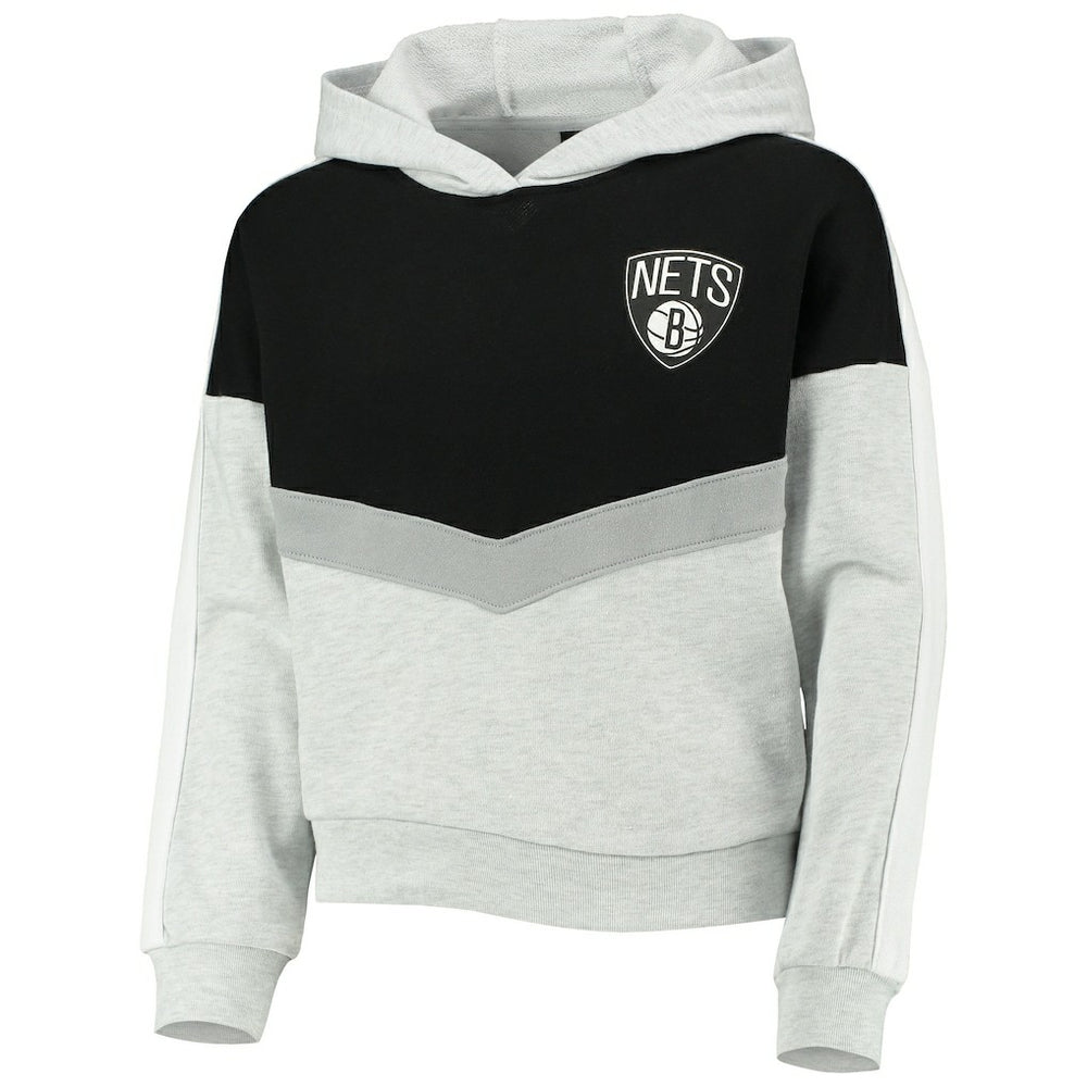 NBA - Brooklyn Nets Girls Youth All Yours Pullover Hoodie - Heathered Gray
