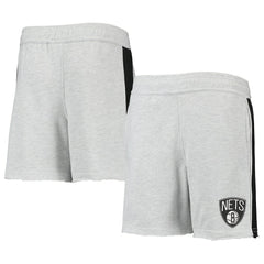 NBA - Brooklyn Nets Youth Wingback Shorts - Heathered Gray