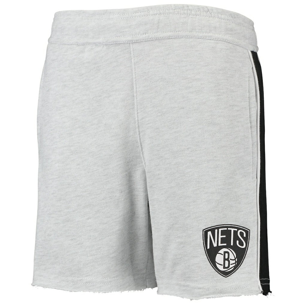 NBA - Brooklyn Nets Youth Wingback Shorts - Heathered Gray