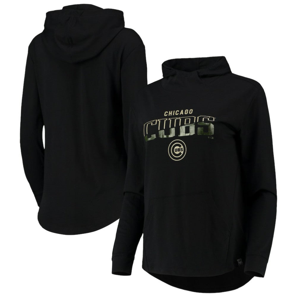 Chicago Cubs Levelwear Women's Vivid Scuba Neck Pullover Hoodie Sale