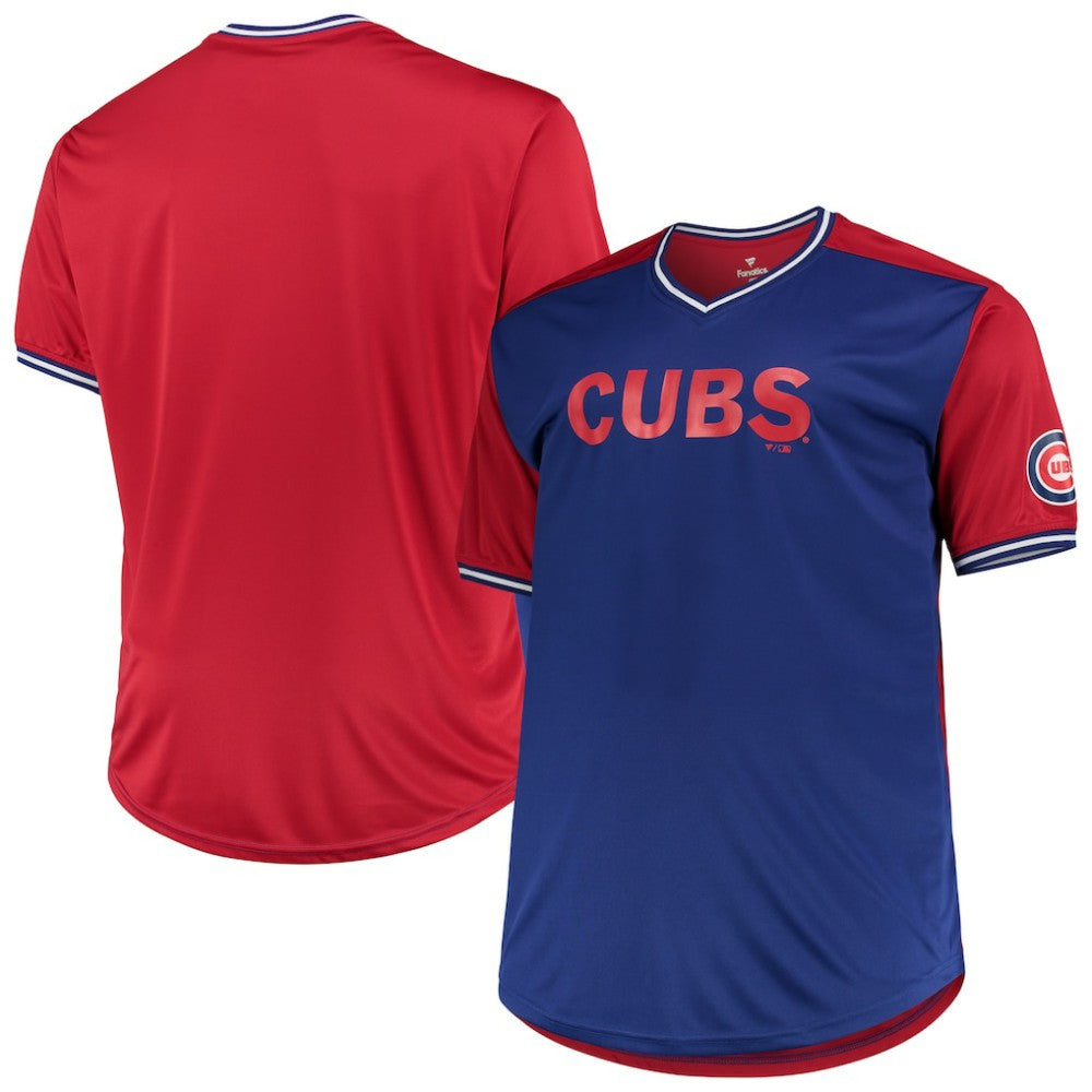 Chicago Cubs Solid V-Neck T-Shirt Online